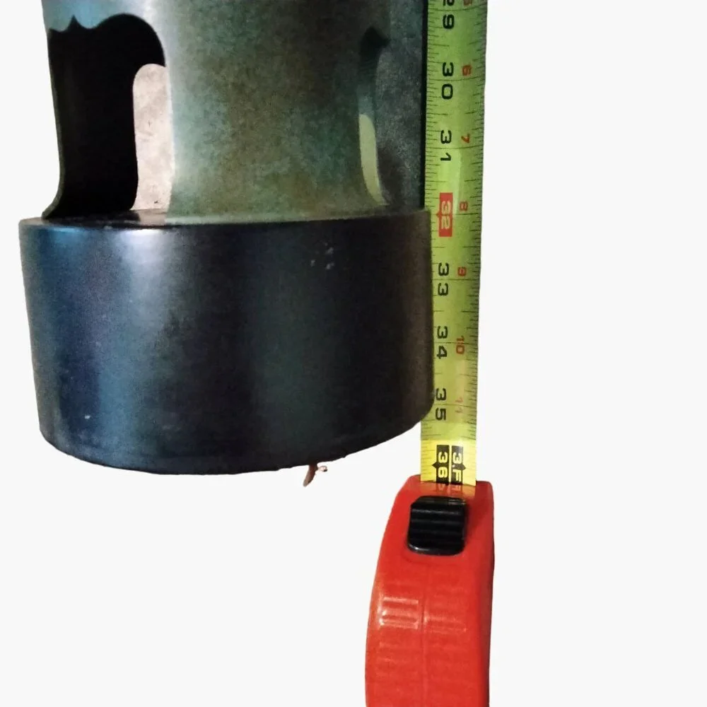 Colonial Style Candlestick Table Lamp Milk Can Green